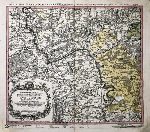 Landgraviatus Hasso-Darmstattini & omnium eo spectantium Terrarum Representatio geographica. Sex Foliis tradit