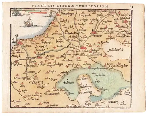 Flandris Liberae Territorium - Vlaanderen Flanders Flandern -- out of: Le miroir du monde, ou Epitome du theat