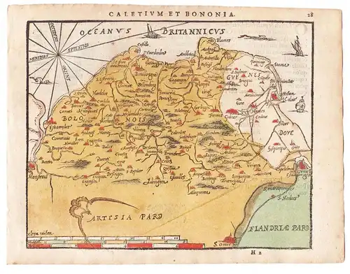 Caletium et Bononia - Pas-de-Calais Boulogne Boulonnais France -- out of: Le miroir du monde, ou Epitome du th