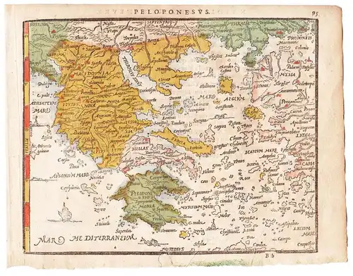 Peloponesus - Greece Griechenland Ellada Greek Archipelago -- out of: Le miroir du monde, ou Epitome du theatr