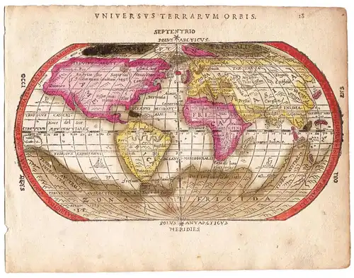Universus Terrarum Orbis - World Map Weltkarte Mappemonde -- out of: Le miroir du monde, ou Epitome du theatre