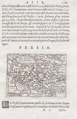 Persici sive sophorum Regni Tipus - Persia Iran Caspian See Pakistan Afghanistan map Karte engraving