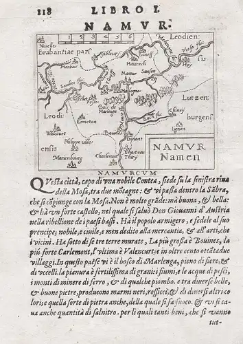 Namurcum / Namur. Namen. - Namur Dinant Hannut Belgique Belgium Belgien carte map Karte