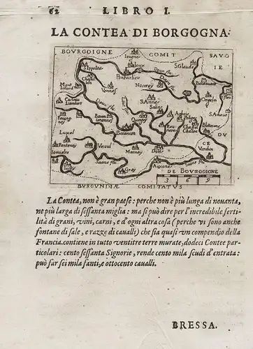 Burgundia Comitatus. - Bourgogne Burgundy Burgund Besancon carte map Karte