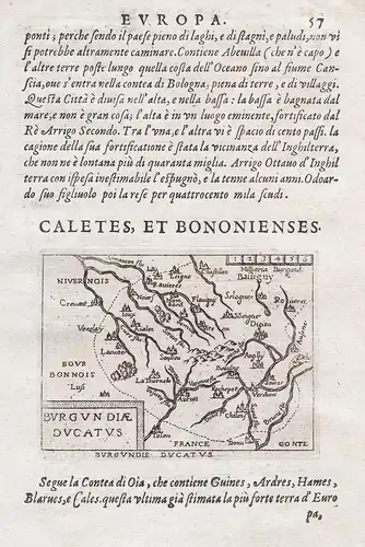 Burgundiae Ducatus - Bourgogne Burgundy Burgund Besancon carte map Karte