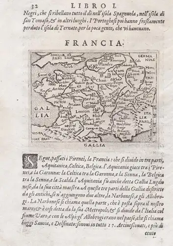 Gallia - Gallien Gallia Gaule France Frankreich carte map Karte