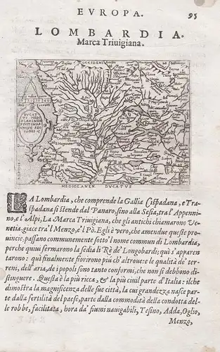 Mediolani Duc. / Ducatus Mediolanensis finitimaruq. regionis - Milano Milan Mailand Italia Italy Italien carta