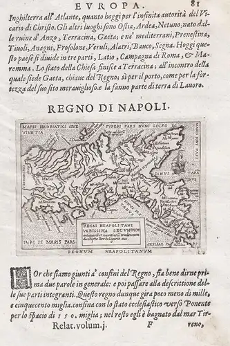 Regnum Neapolitanum / Regni Neapolitani verissima secundum... - Napoli Puglia Calabria Italia Italy Italien ca