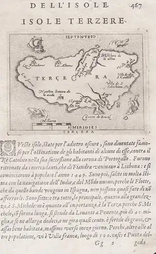 Tercera Insula / Tercera - Terceira island Azores Portugal Insel map Karte