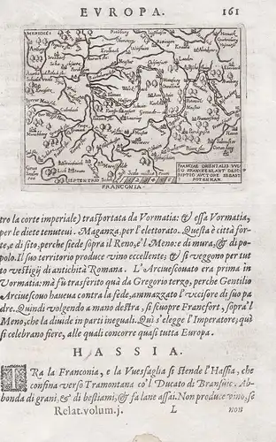 Franconia / Franciae Orientalis vulgo Franckenlant descriptio auctore Sebast. a. Rotenhan - Franken Franconia