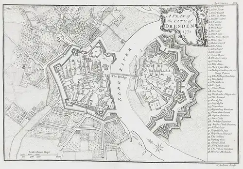 A Plan of the City of Dresden - Dresden Sachsen Stadtplan city plan