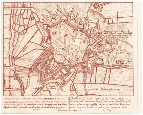 den 24 Aug 1710, hebben de Geatt. de Stad Bethune ... - Bethune Pas-de-Calais Hauts-de-France Frankreich Forti