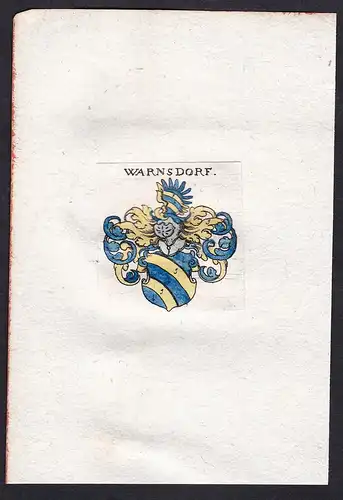 Warnsdorf -  Warnsdorf Wappen Adel coat of arms heraldry Heraldik