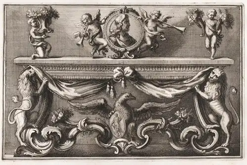 Design for an ornamental object / silver Silber silversmith design Baroque (56)