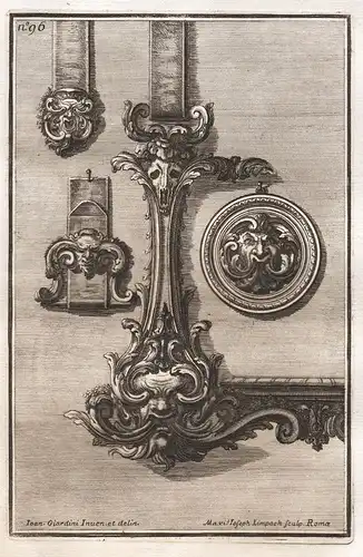 Design for ornamental object with grotesque figures / Silber silver silversmith design baroque Barock (96)