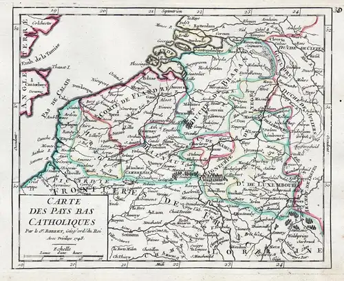 Carte des Pays Bas Catholiques - Belgique / Belgium / Belgien / Vlaanderen / Luxemburg Luxembourg / Hainaut /