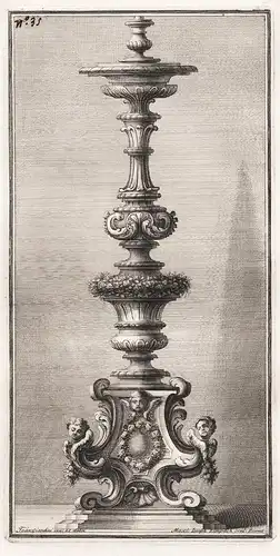 Kerzenhalter Candlestick candle / silver Silber silversmith design Baroque (35)