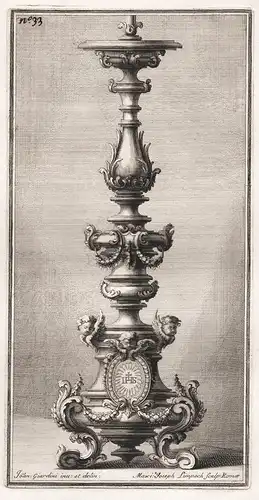 Kerzenhalter Candlestick with cherubs candle / silver Silber silversmith design Baroque (33)