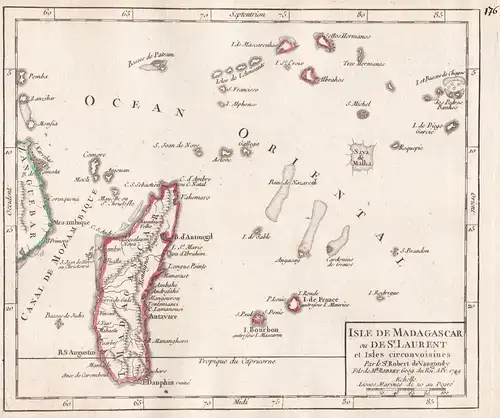 Isle de Madagascar ou de St. Laurent et Isles circonvoisines - Madagascar island ile Insel