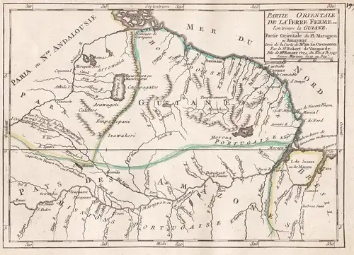 Partie Orientale de la Terre Ferme ou l'on trouve la Guiane - Guyana / Suriname / French Guiana / South Americ