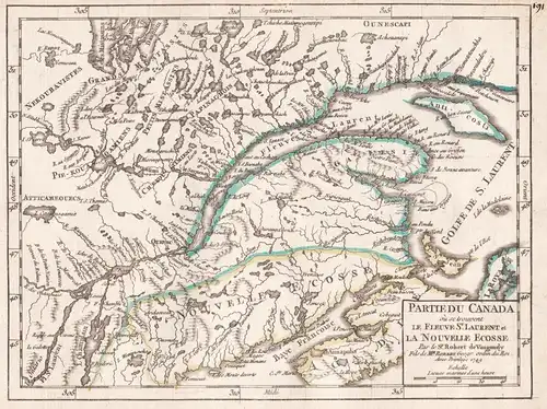 Partie du Canada ou se trouvent le fleuve St. Laurent et la Nouvelle Ecosse. - Canada / New Scotland / St. Law