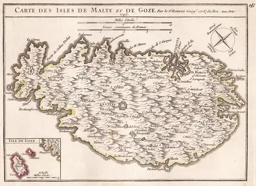 Carte des Isles de Malte et de Goze - Malta / Malte / island Insel ile Isola