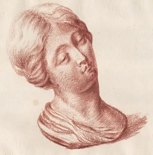 (Studie einer antiken Frauenkopfstatue) - Frau woman head Kopf