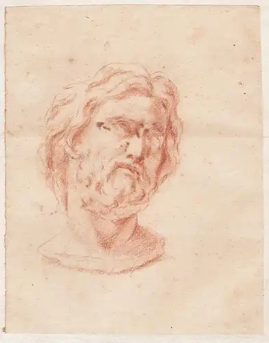 (Studie eines bärtigen Manneskopfes) - Man's head / Kopf / Mann / Statue / antiquity / Antike