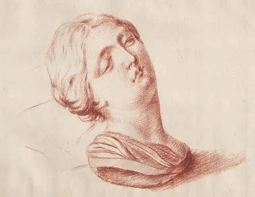 (Studie einer antiken Frauenkopfstatue) - Frau woman head Kopf