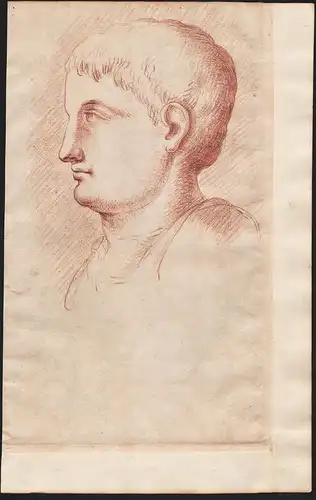 (Studie vom Kopf eines jungen Mannes) - Männerkopf / man's head / Statue / antiquity / Antike / homme