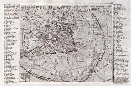 Lille oder Ryssel Statt und Citadelle Belagert und mit Accord Erobert. A. 1708 - Lille / Siege de 1708 / Hauts