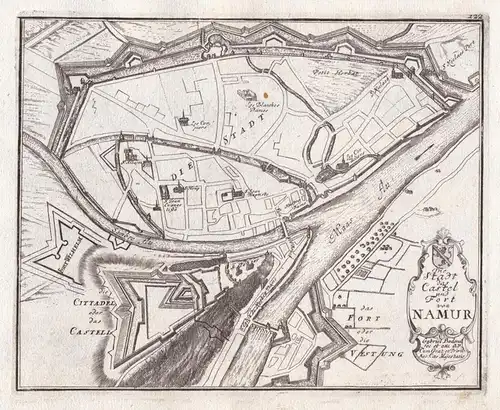 Die Stadt das Castel und Fort von Namur - Namur / Region Wallonne / Belgique / Belgium / Belgien