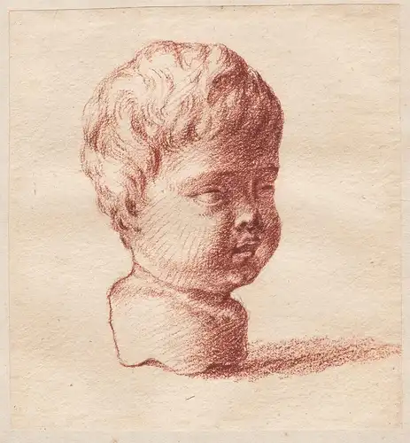 (Studie des Kopfes einer römischen Kinderstatue) - child / enfant / Kind / head / Kopf / Statue