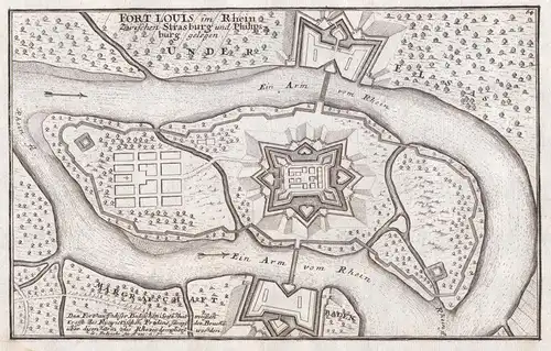 Fort Louis im Rhein zwischen Strasburg und Philipsburg gelegen - Fort-Louis / Rhein / Bas-Rhin / Alsace / Elsa