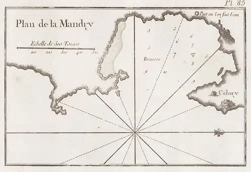Plan de la Mandry - Makronisos island Insel Laurium Greece Griechenland