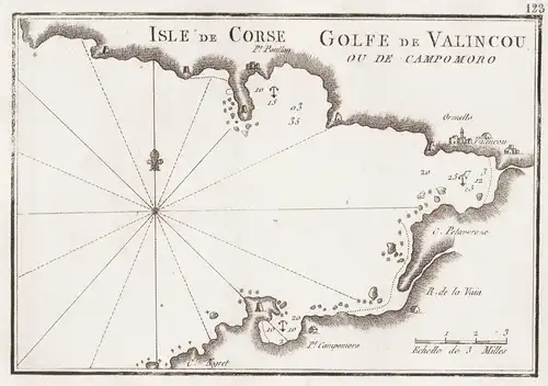 Isle de Corse / Golfe de Valincou ou de Campomoro - Corse Corsica Propriano Valinco Korsika carte