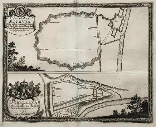 Urbs et Arx Mitovia / Dobbleena Arx Cellciß: Curlandiae - Jelgava / Mittau / Dobele / Latvia / Lettland