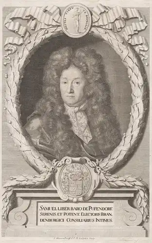 Samuel Liber Baro de Pufendorf. - Samuel von Pufendorf (1632-1694) Philosoph Rechtsgelehrter Historiker histor