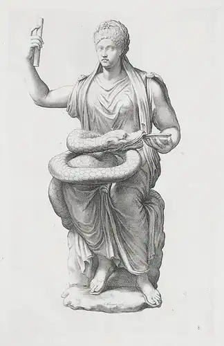 (Hygieia with a drinking snake) - Statue / sculpture / Mythologie / mythology (8)