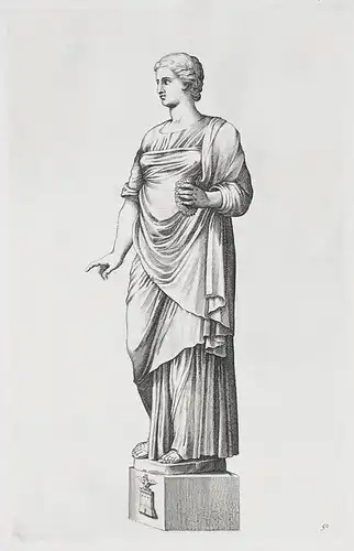 (Female statue with a flower garland) - sculpture / Roman antiquity / Altertum (50)