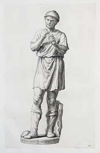 (Man holding a flute) - Statue / sculpture / Roman antiquity / Altertum (134)