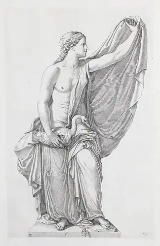 (Leda holding a swan) - Statue / sculpture / mythology / Mythologie (150)