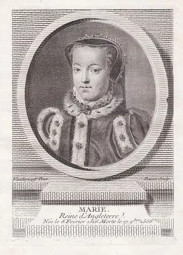 Marie, Reine d'Angleterre - Mary I of England (1516-1558) / Queen Königin Reine / Portrait