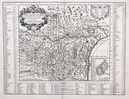 Carte du diocese de Narbonne - Narbonne Carcassonne Beziers Limoux Leucate / Occitanie Wine Region