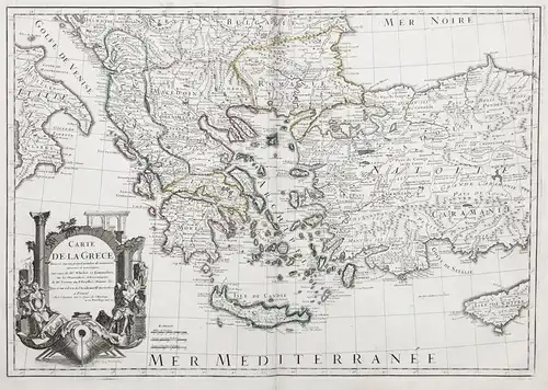Carte de la Grece - Greece Griechenland Archipelago Turkey Cyprus Kreta map Karte