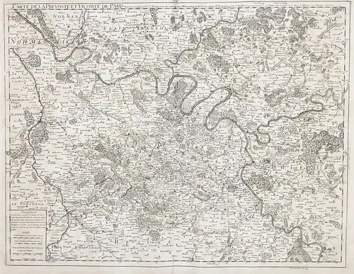 Carte de la Prevosté et Vicomté de Paris - Paris / Ile-de-France / Frankreich