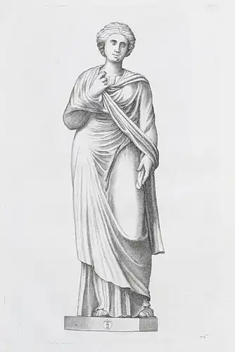 (Cloaked female statue, Herculaneum type) - woman / Frau / femme / sculpture / Roman / Greek antiquity / Alter