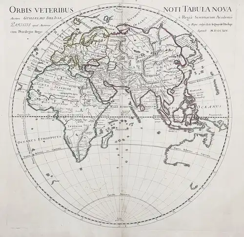 Orbis veteribus - Old World Map / Antike Welt / Weltkarte / Australia / Asia / Europe / Africa