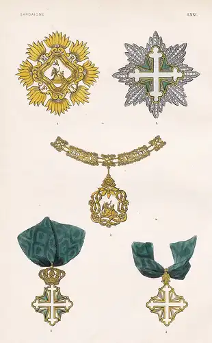 Sardaigne. LXXI. - Sardinien Sardinia Sardegna Orden medal decoration Medaille