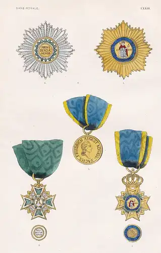 Saxe-Royale. LXXIII. - Sachsen Friedrich August Medaille Orden medal decoration Verdienst